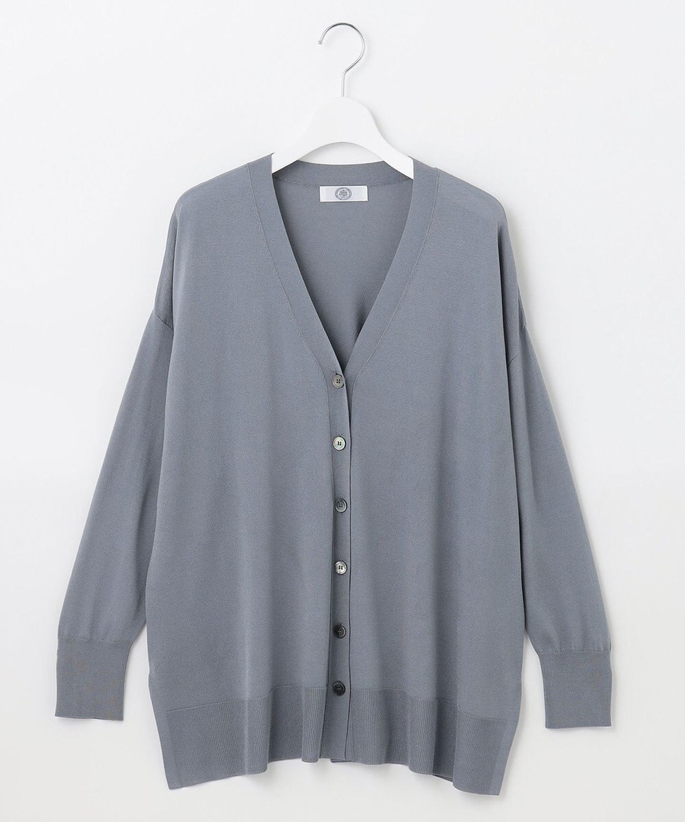 J.PRESS LADIES 【洗える】 シルキーレーヨンストレッチ Ｖネック カーディガン 