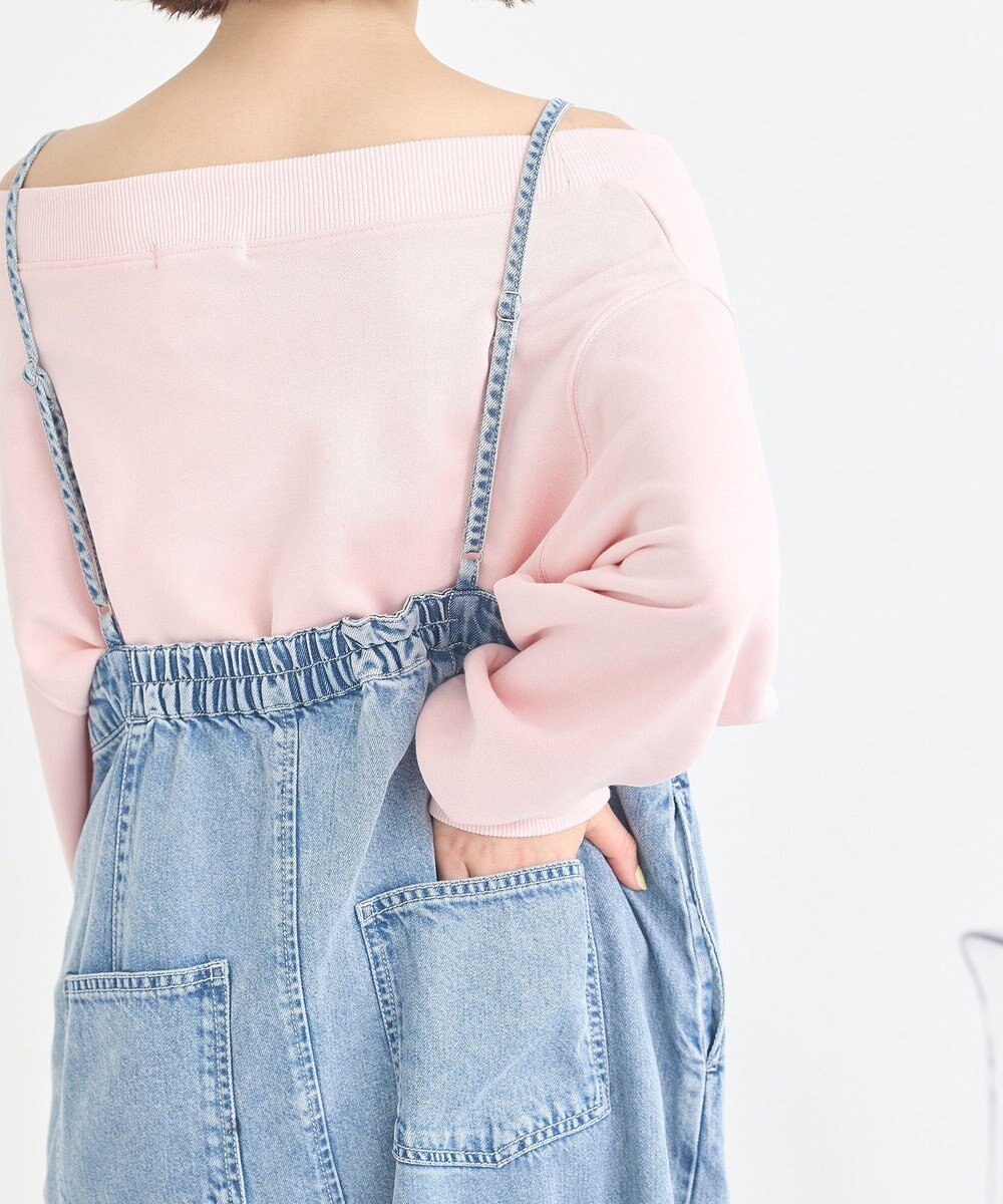 earth music&ecology ダブルジップデニムキャミワンピース 