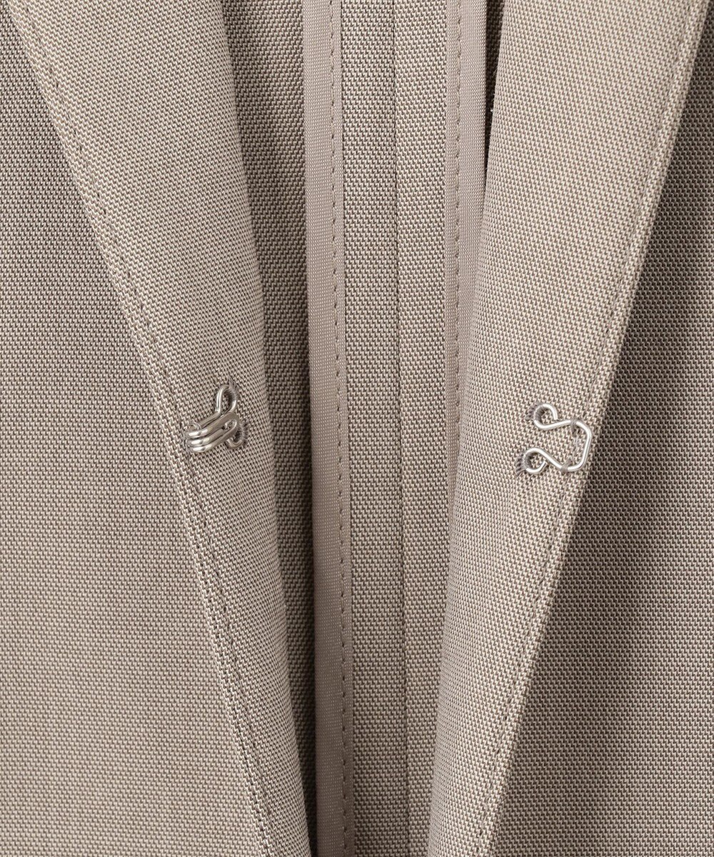 J.PRESS LADIES 【洗える・撥水・防汚】コットンFITTYシャーク ノーカラー ジャケット 