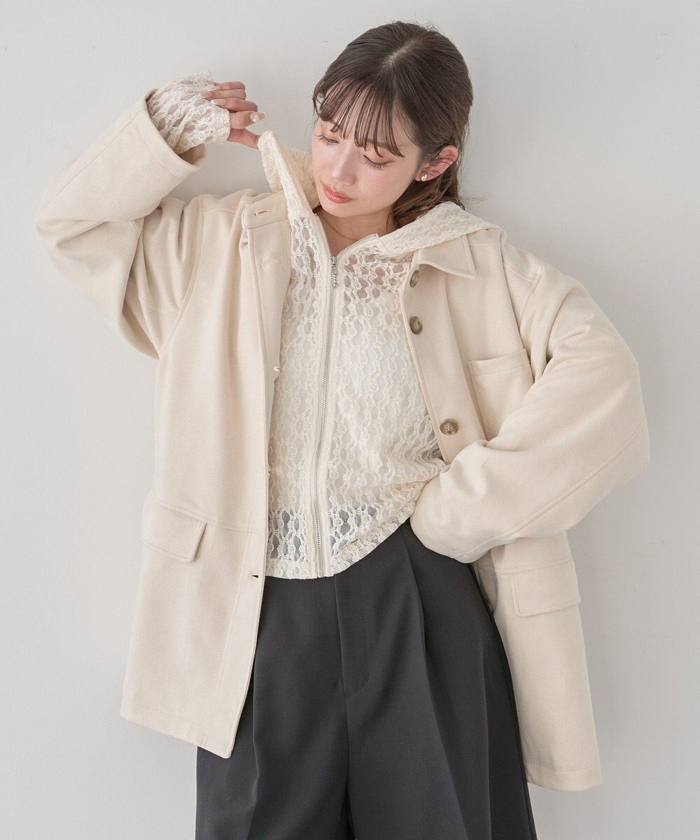 earth music&ecology レースパーカー 