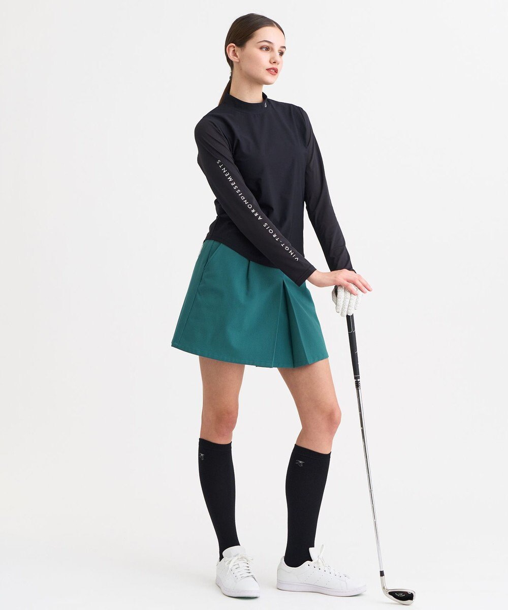 23区GOLF 【WOMEN】AIR TOOLライト シアースリーブモックネック 
