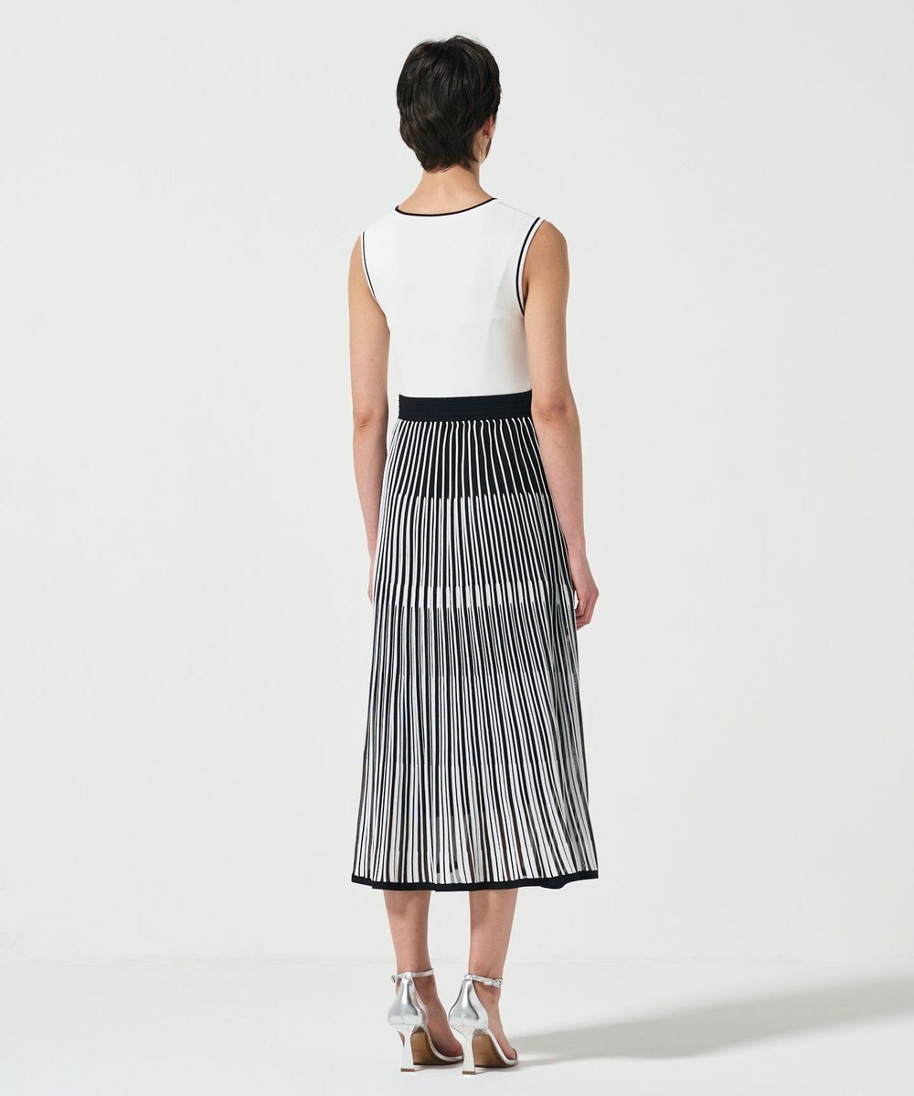 GRACE CONTINENTAL バイカラーシアーニットワンピース 