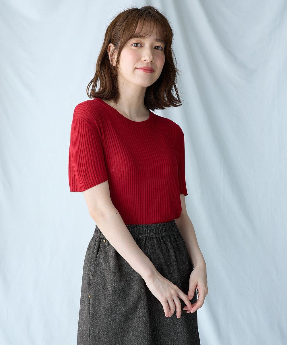 ANY 【2SET】ニットツインセット（半袖ニット＋Vネックカーデ） 