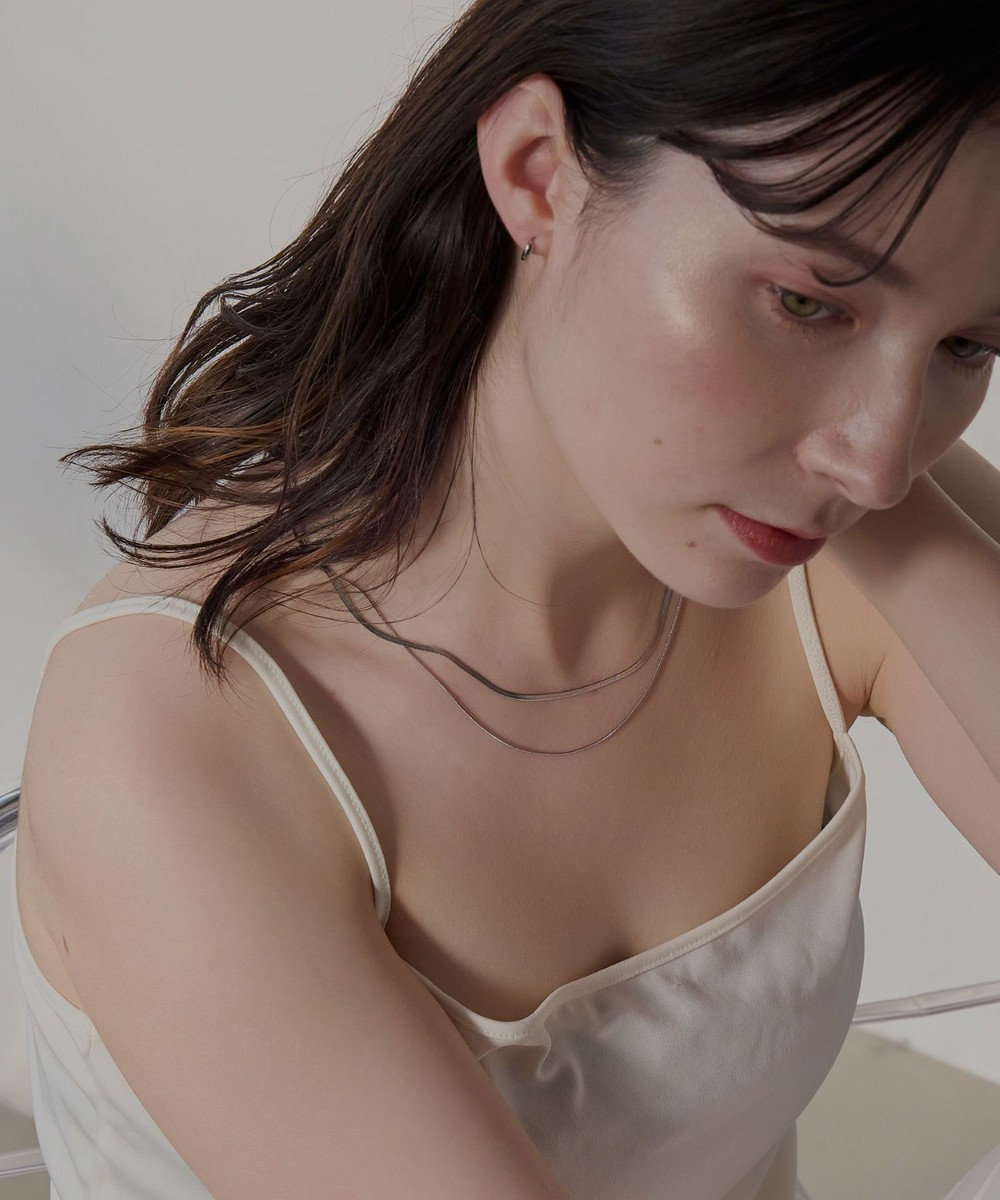 Phoebe 【金属アレルギー対応】ワンタッチメタルフープミニピアス　シルバー/サージカルステンレス 