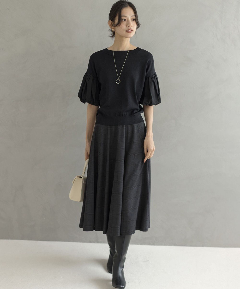 組曲 【ご好評につき追加予約 / 加藤ローサさん着用】ハンサムツイルフレア スカート 
