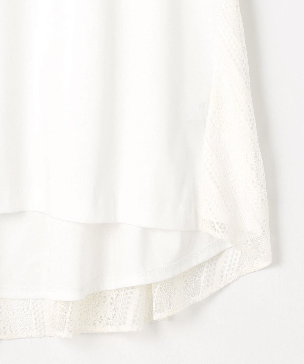 自由区 【WEB限定・洗える・XSサイズあり】レースコンビ カットソー 