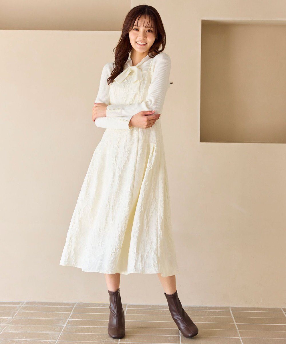 Feroux 【先行予約】リボンタイリブ ニット 