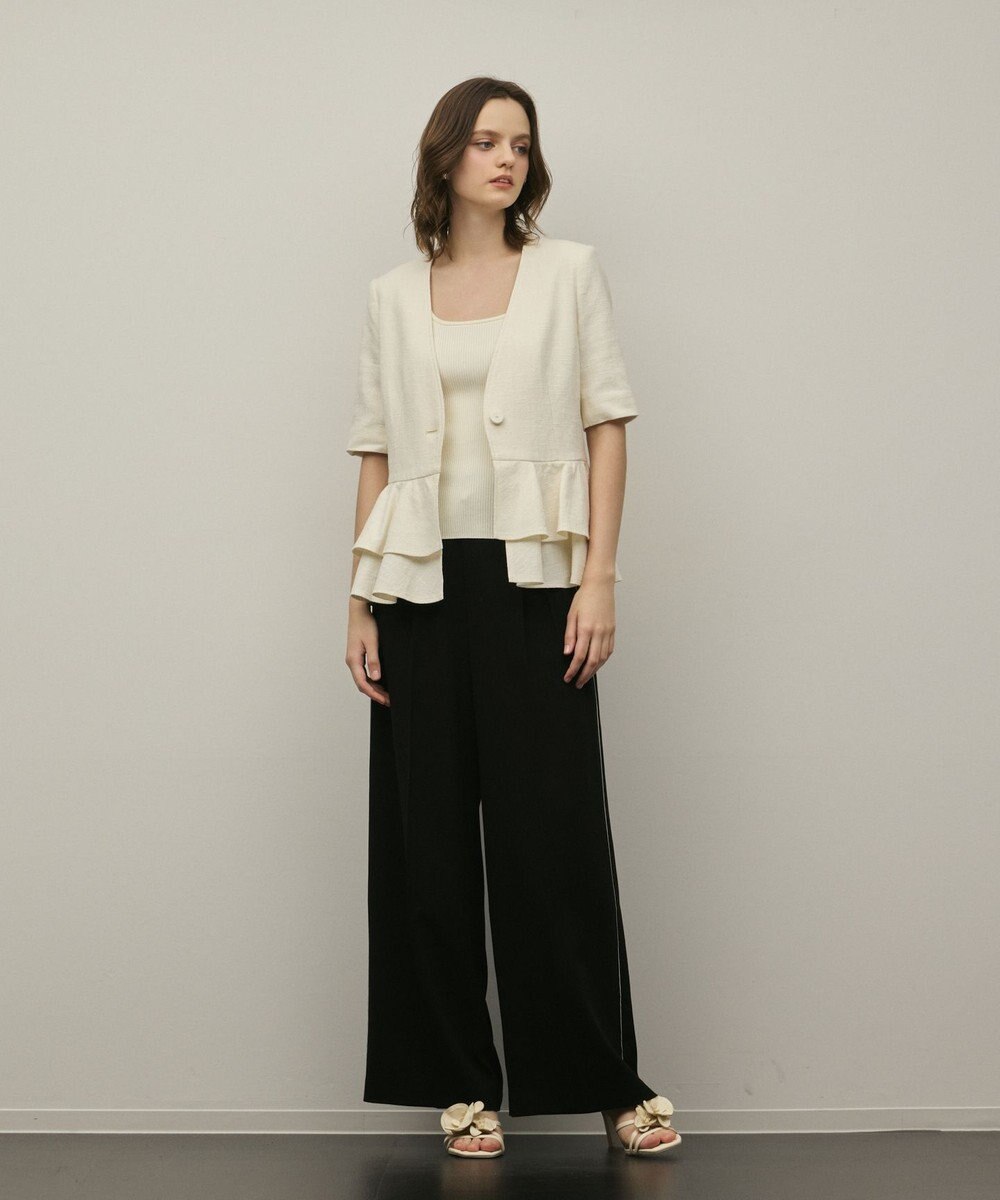 GRACE CONTINENTAL ペプラムツイードジャケット 