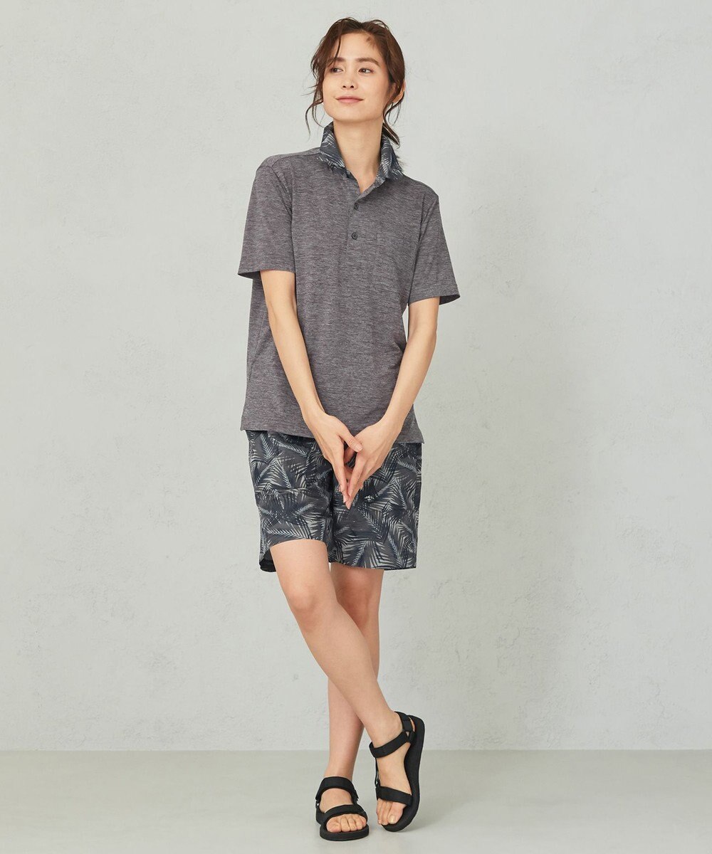 JOSEPH ABBOUD MOUNTAIN 【UNISEX】3Dエンボスリーフ ハーフパンツ 