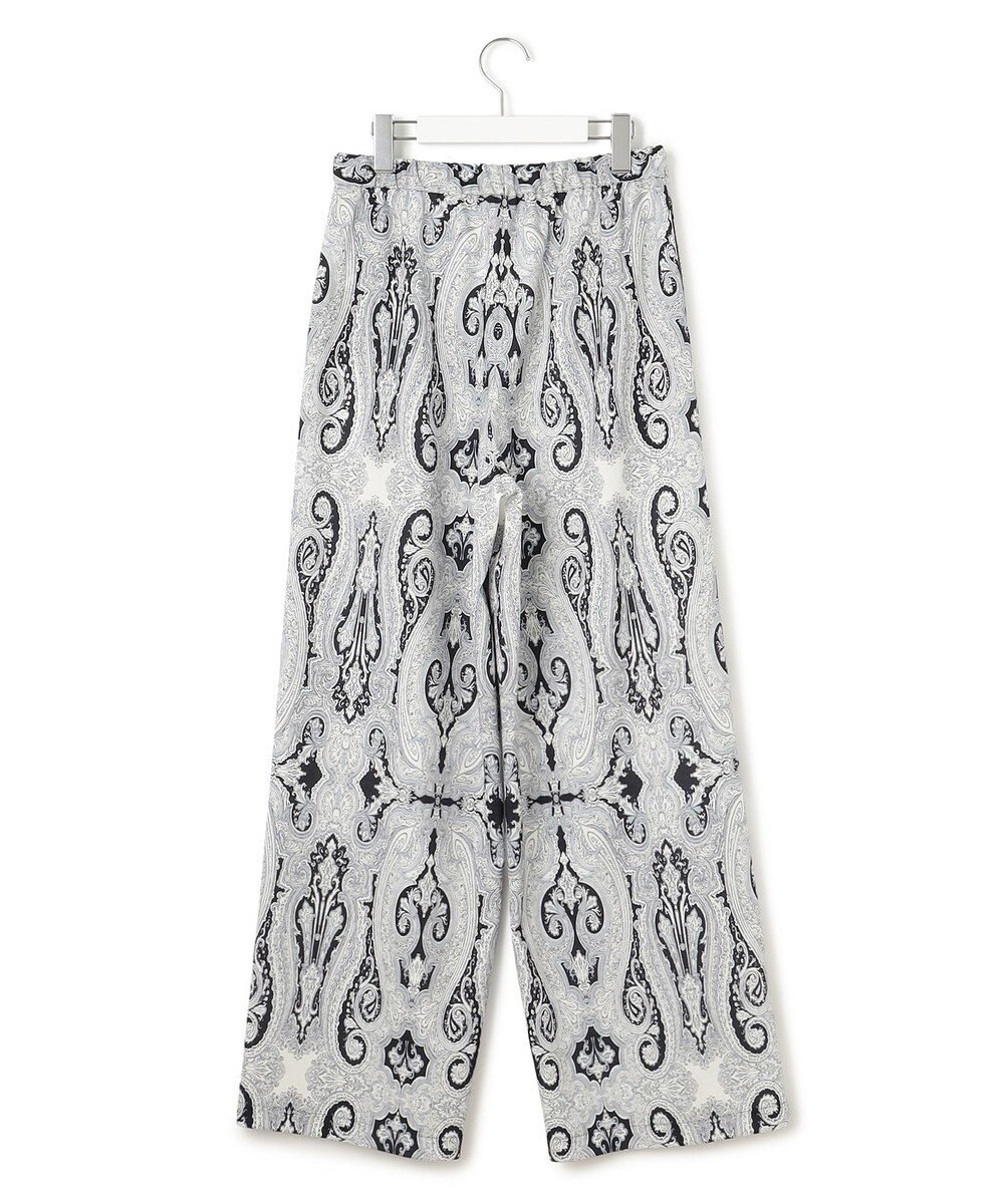 23区 【洗える】Rattiドローイングペイズリープリント ワイド パンツ 