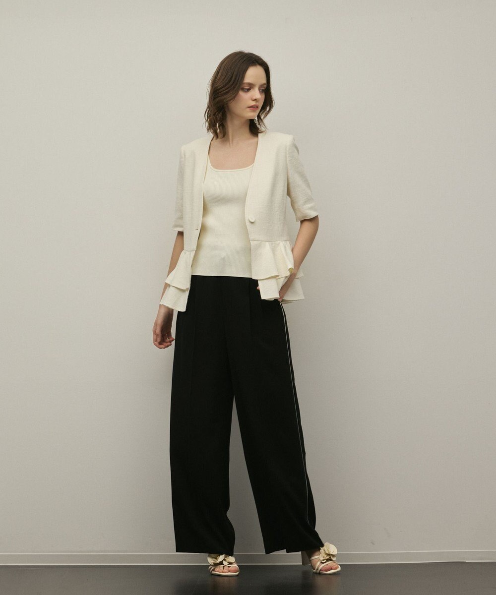 GRACE CONTINENTAL ペプラムツイードジャケット 