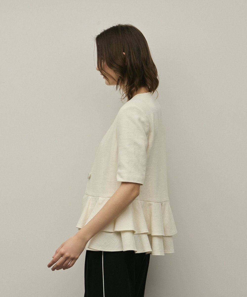 GRACE CONTINENTAL ペプラムツイードジャケット 