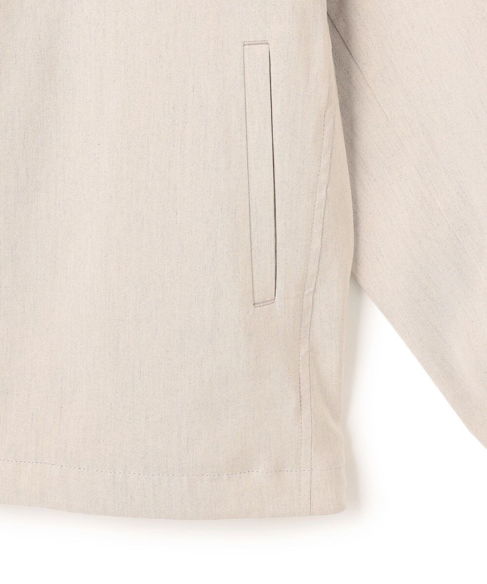 23区 リネンレーヨンストレッチ ノーカラー ブルゾン 