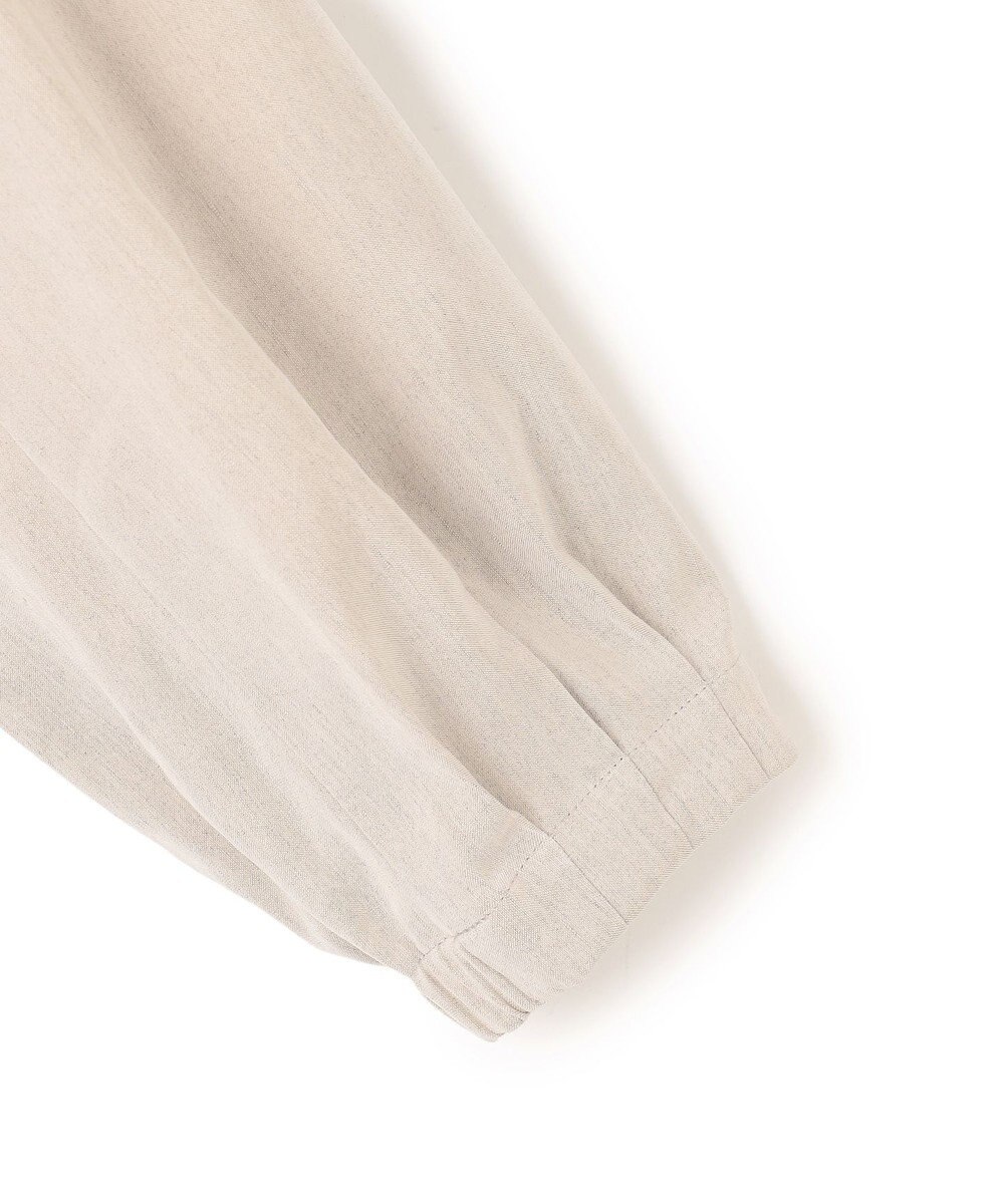 23区 リネンレーヨンストレッチ ノーカラー ブルゾン 