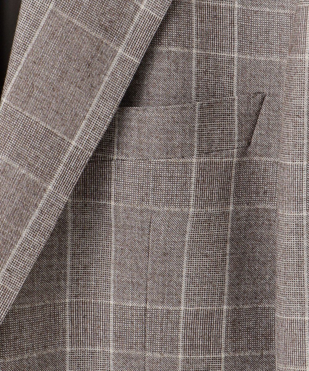 GOTAIRIKU 【CANONICO/カノニコ】サキソニーウールコットンブレンド ジャケット_ブラウンチェック 