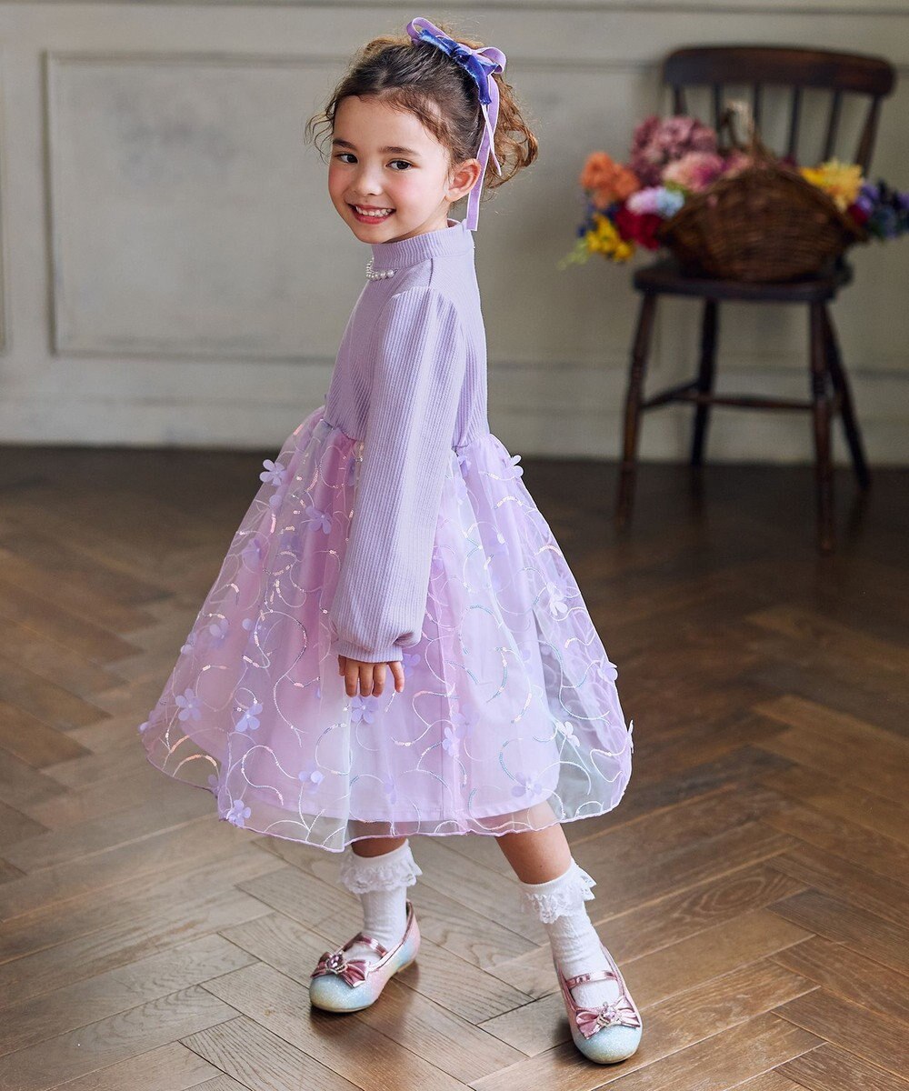 ANY KIDS フラワーチュール ドッキングワンピース 