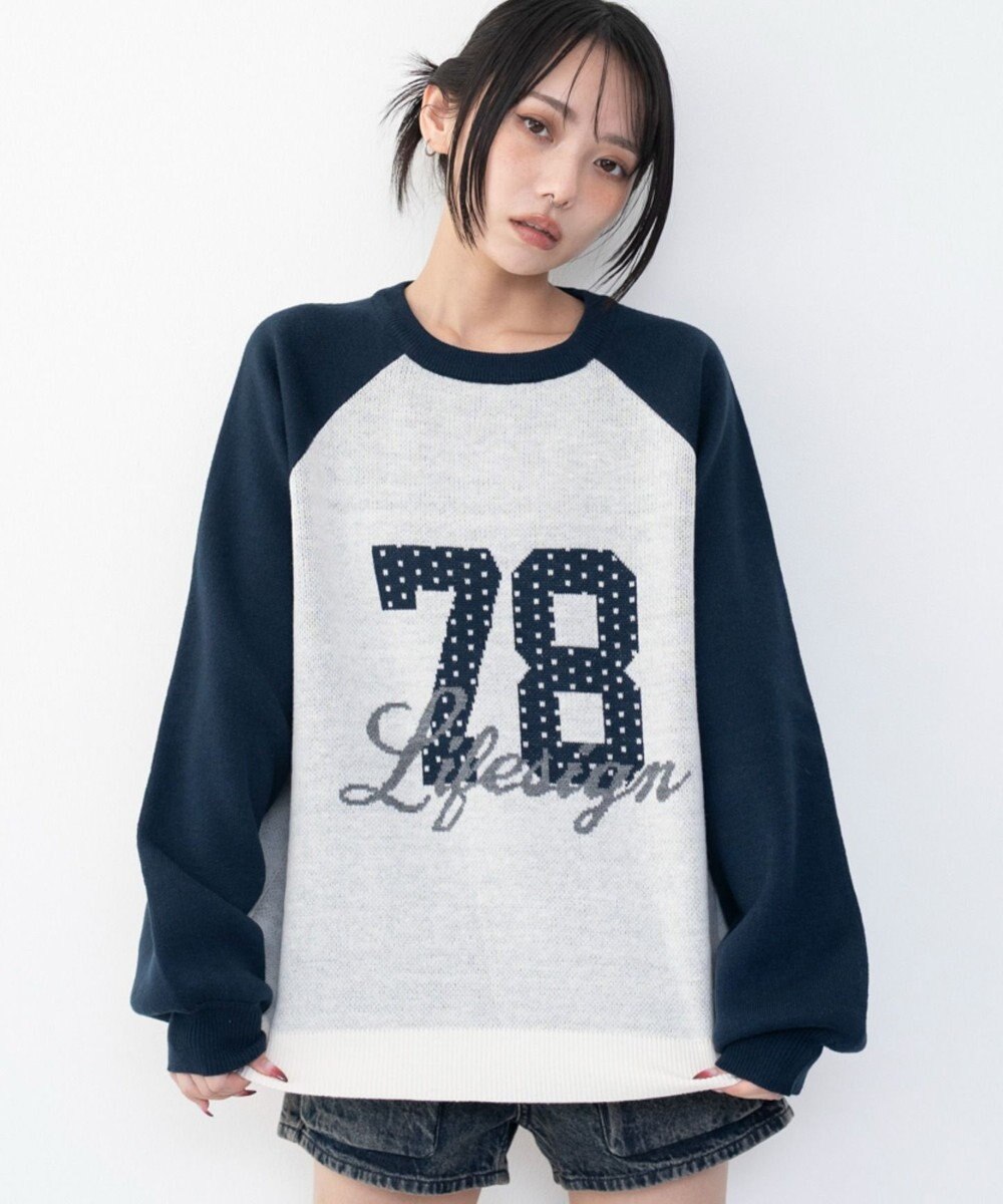 WEGO グラフィックニットプルオーバー 