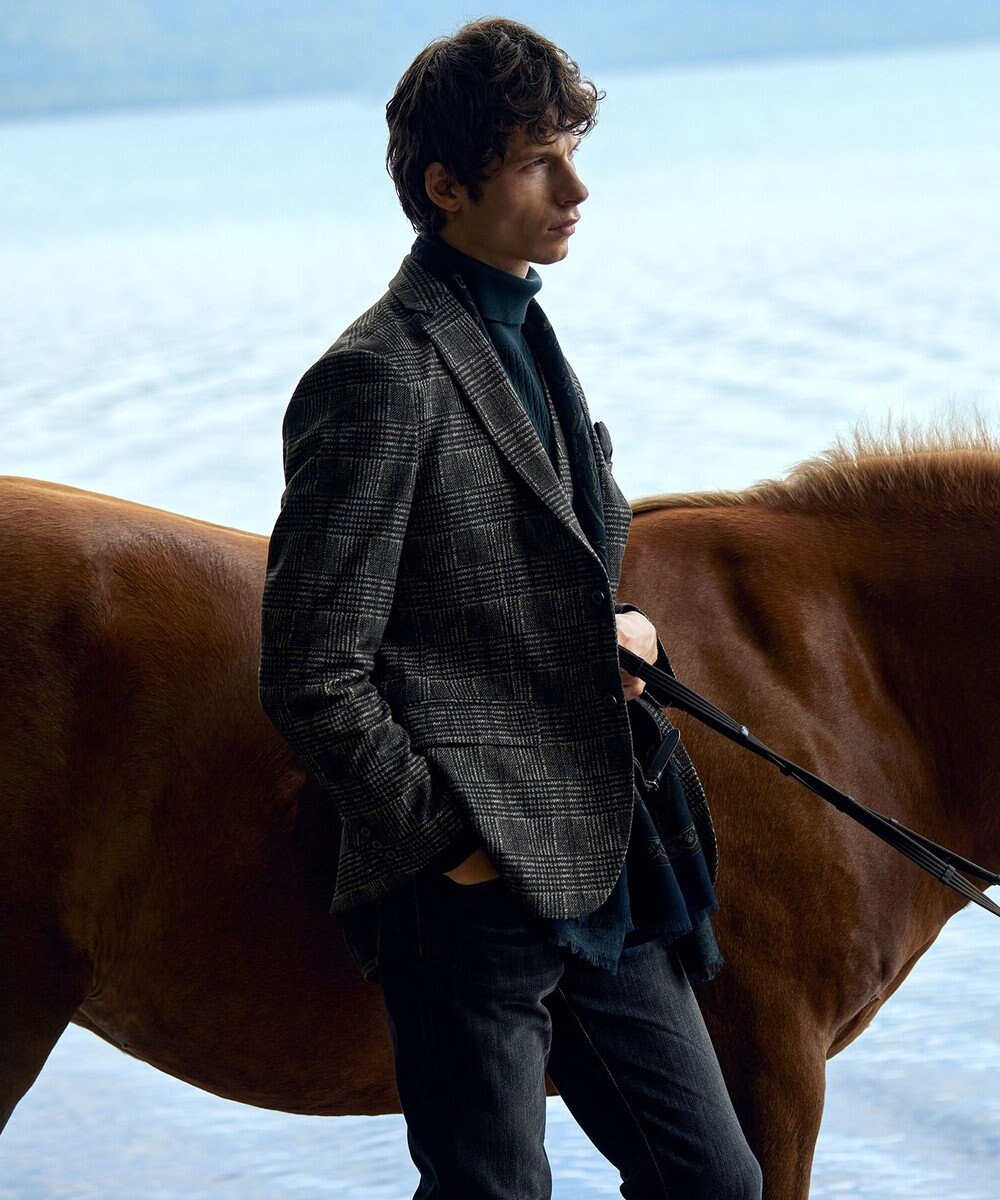 JOSEPH ABBOUD 【ストレッチ】フランネルジャージ ジャケット 