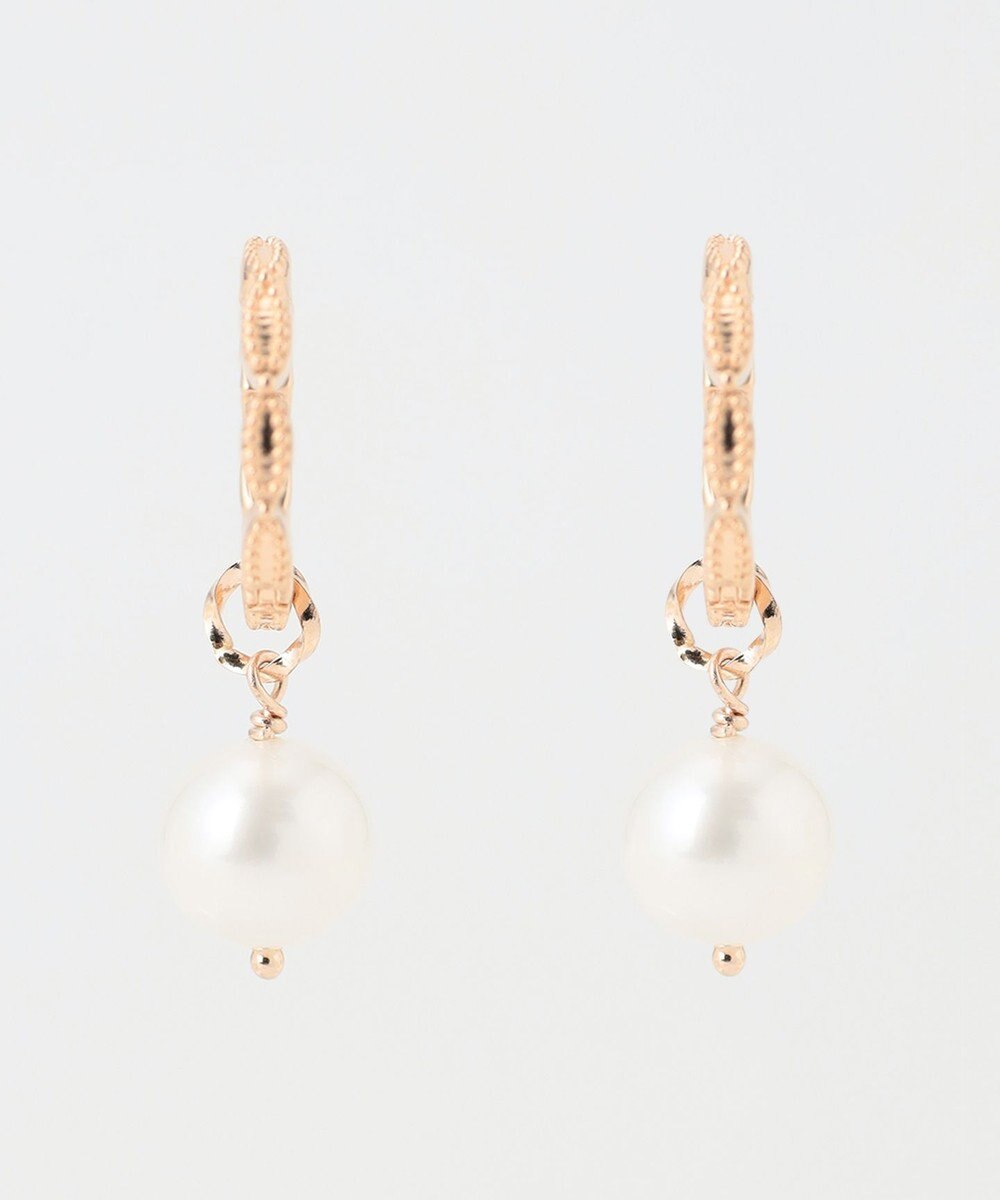 TOCCA 【WEB限定】DAISY PETAL HOOP PIERCED EARRINGS K10ゴールド 淡水パール 2WAYピアス 