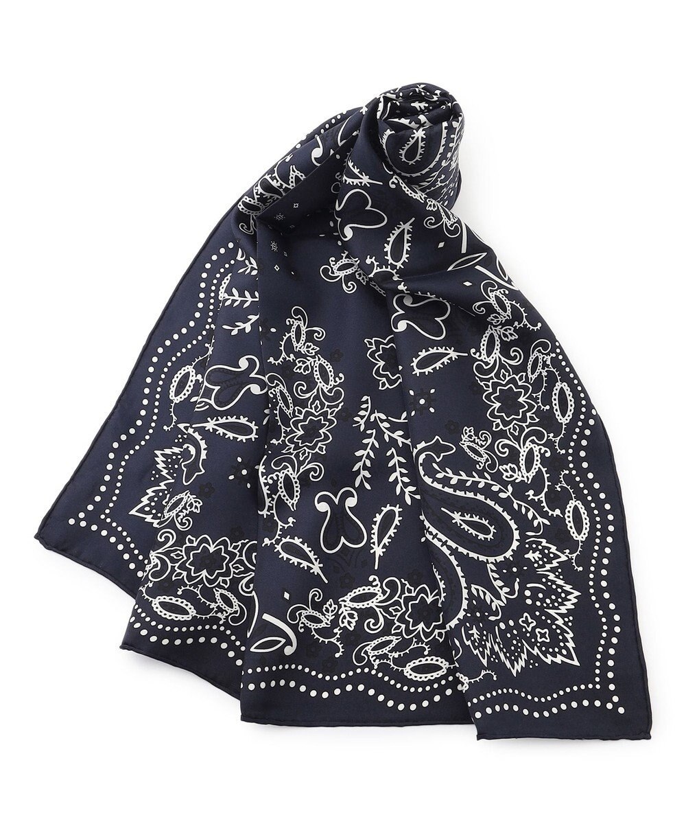 23区 manipuri カレイドバンダナ シルク スカーフ 