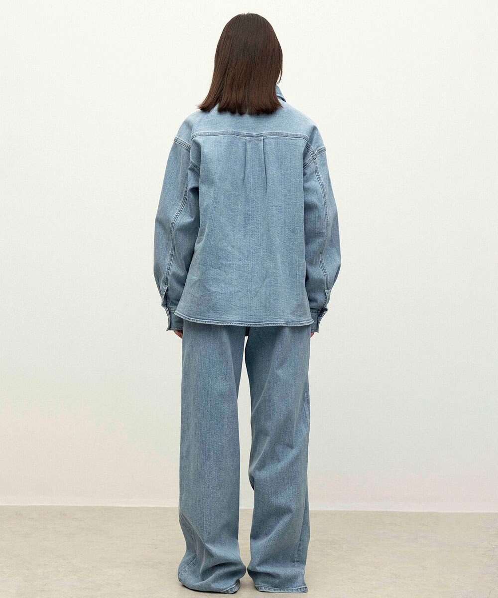 NAVE 【ReNAVE　洗える】ストレッチデニム シャツ 