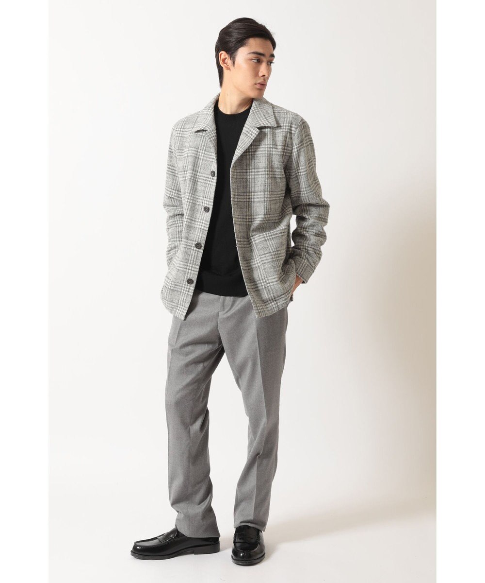 DAKS グレーチェック テーラード オーバーシャツ 
