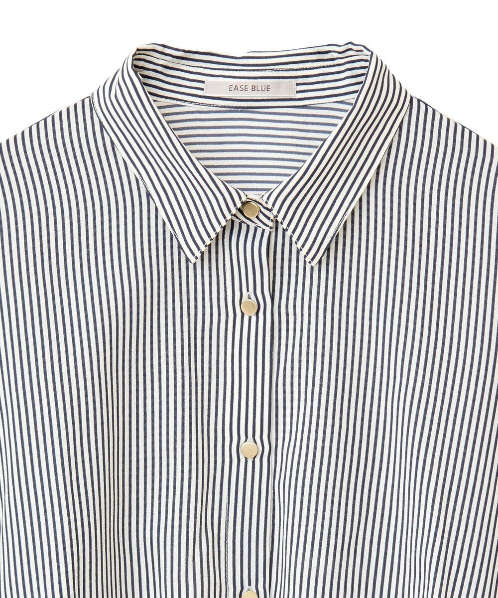 Green Parks 金ボタン裾ドロストシャツ 