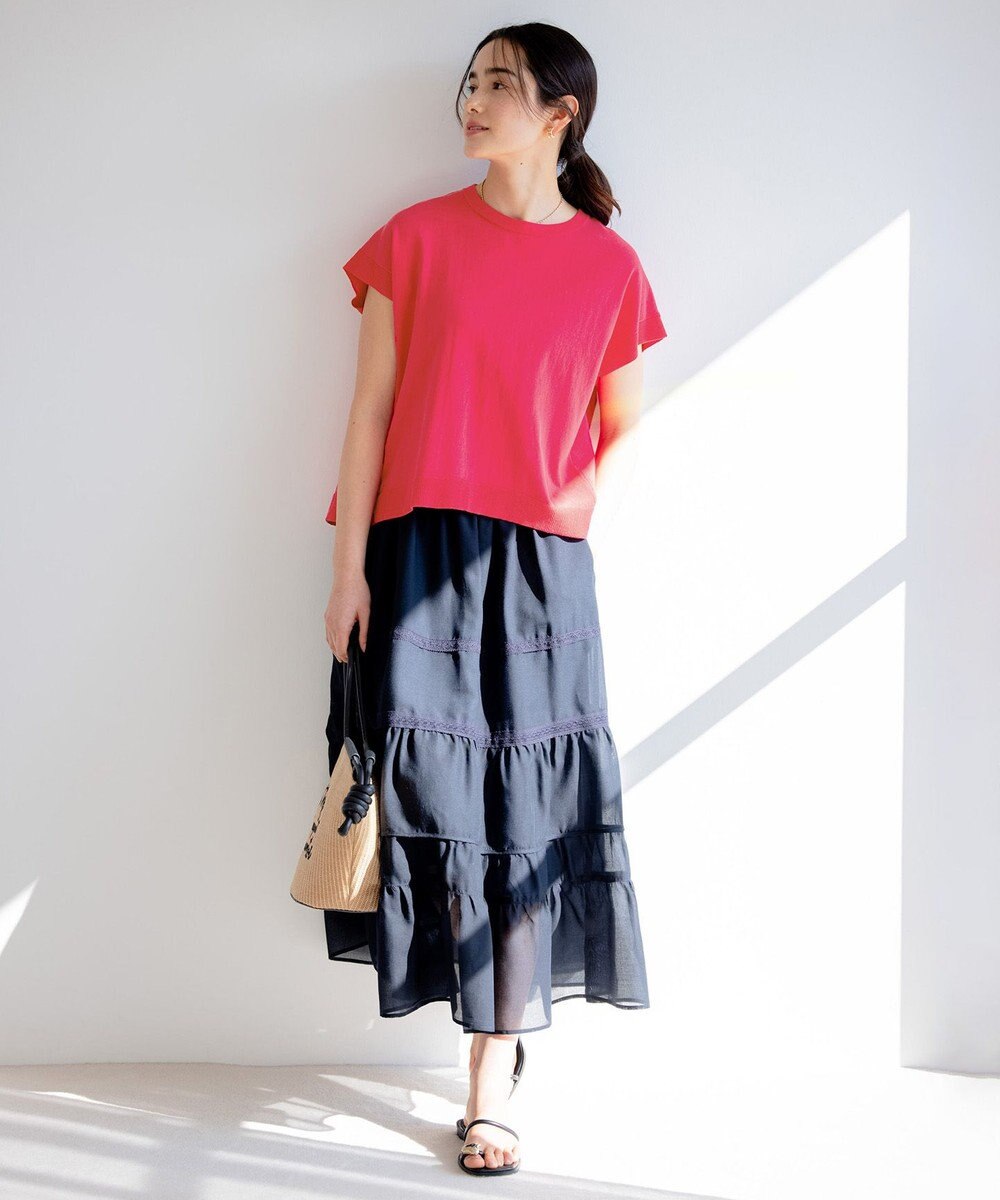 組曲 L 【洗える・型崩れしにくい】CHAI ニットTシャツ 