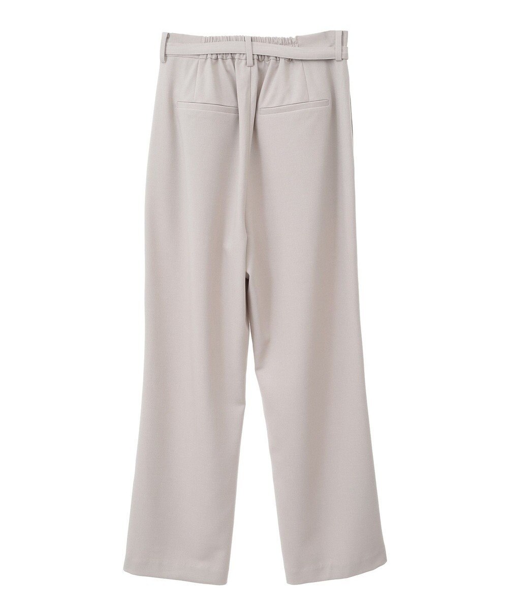 YECCA VECCA ベルト付きタックストレートパンツ 