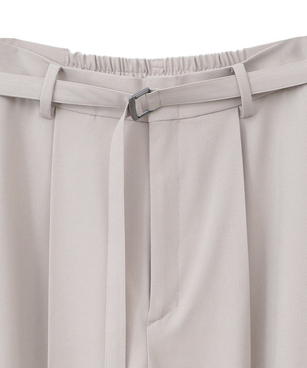 YECCA VECCA ベルト付きタックストレートパンツ 