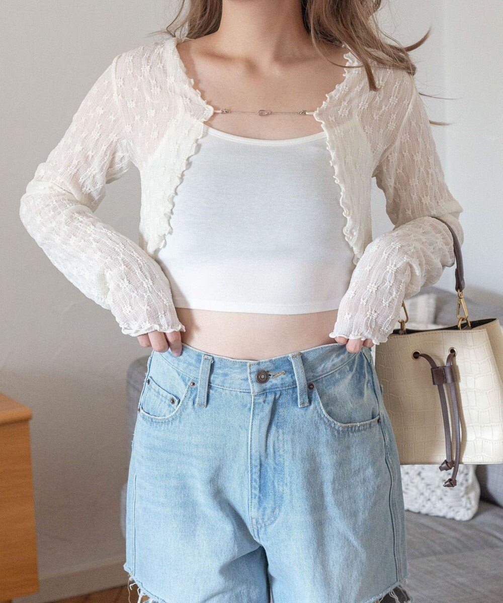 WEGO 【２点セット】アンサンブルレースカーデ 