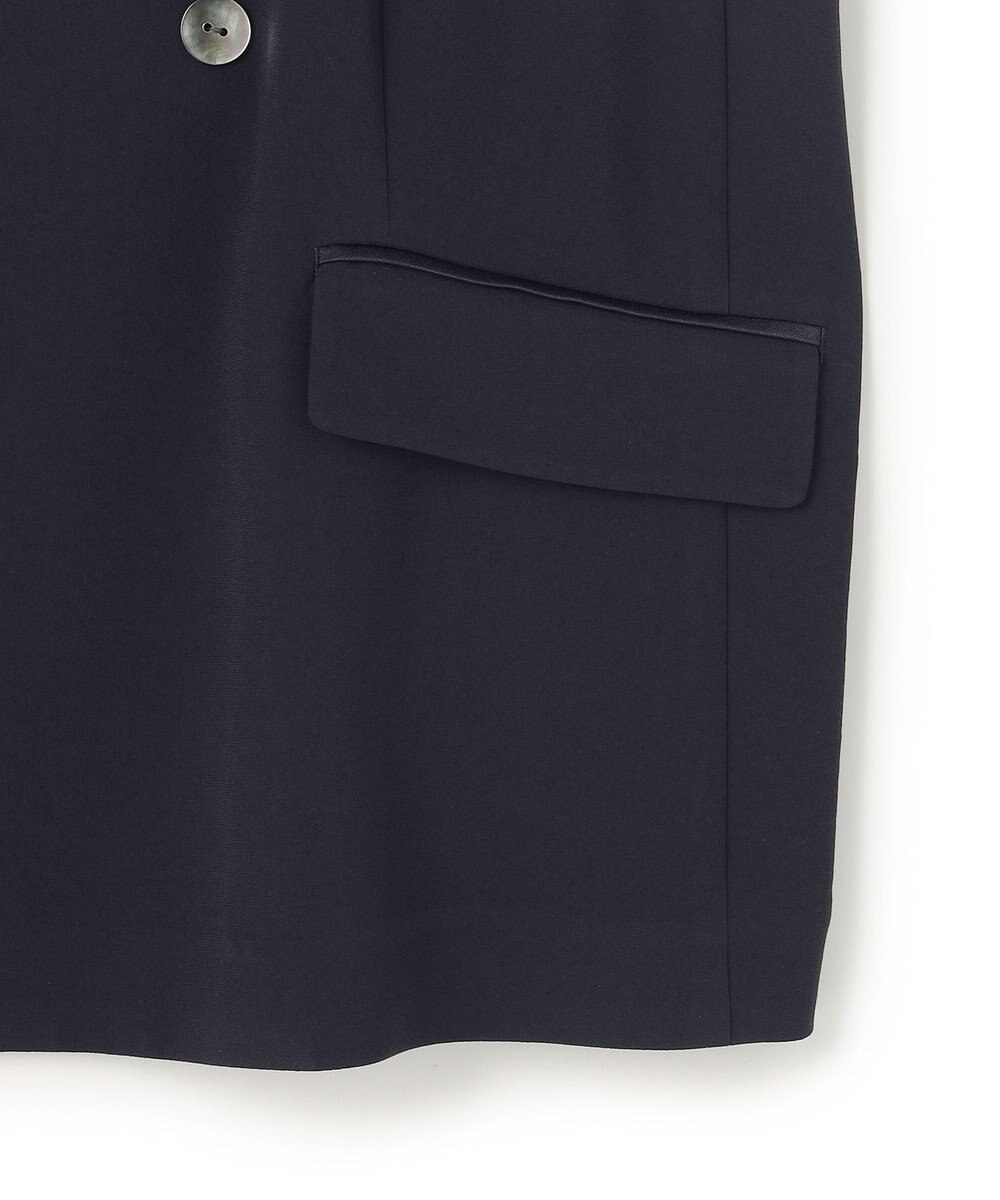 uncrave バックサテンジョーゼット ノーカラージャケット 