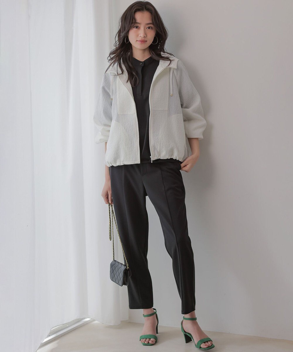 組曲 【WEB限定】ジョーゼットジャージードルマンスリーブ ブラウス 