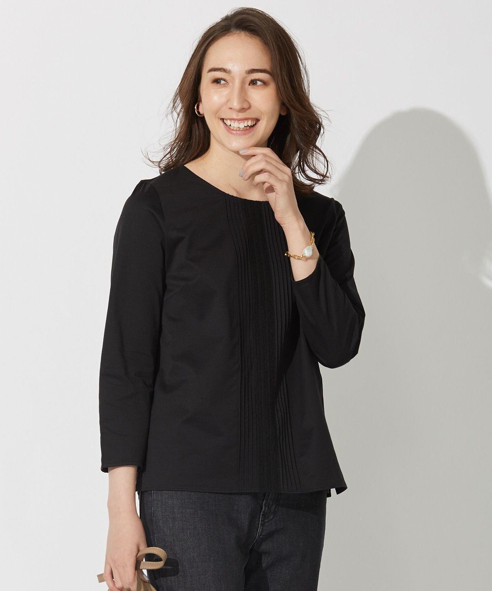 自由区 【洗える・ジャージー素材】フロントレースジャージー プルオーバー 