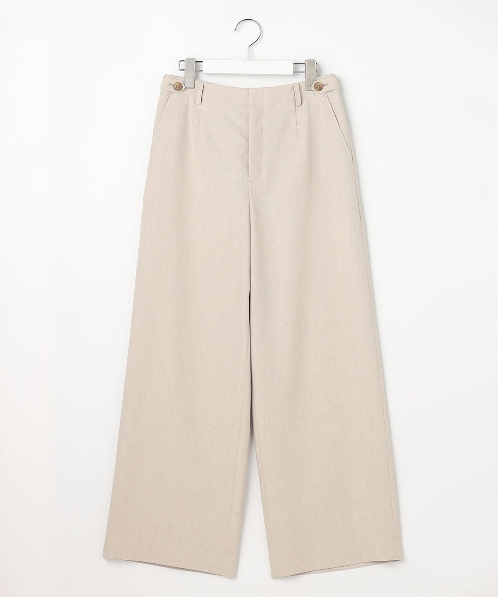 J.PRESS LADIES S リネンバイオシャンブレー ワイド パンツ 