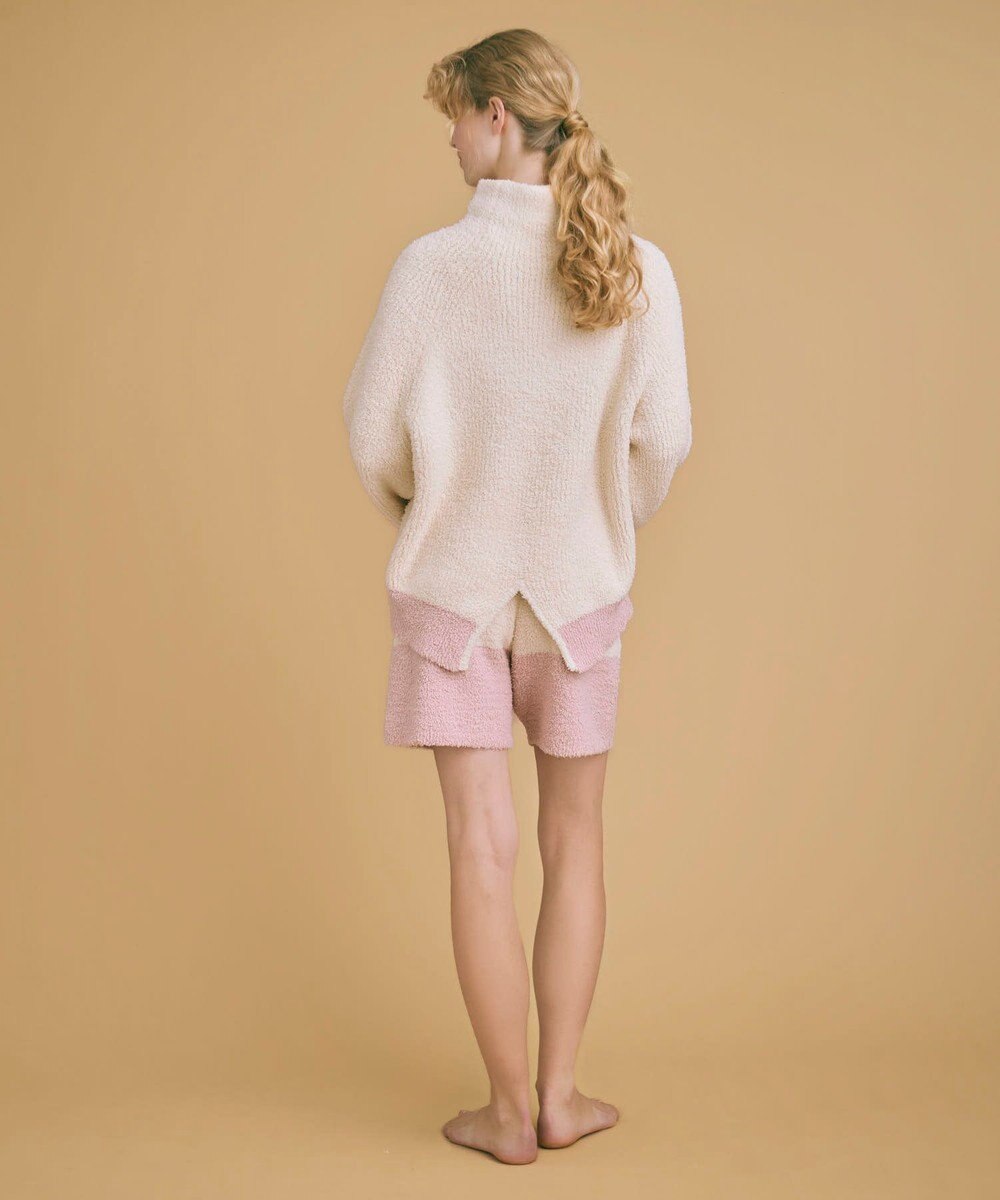 une nana cool カラーブロッキング　タートルネックプルオーバー 