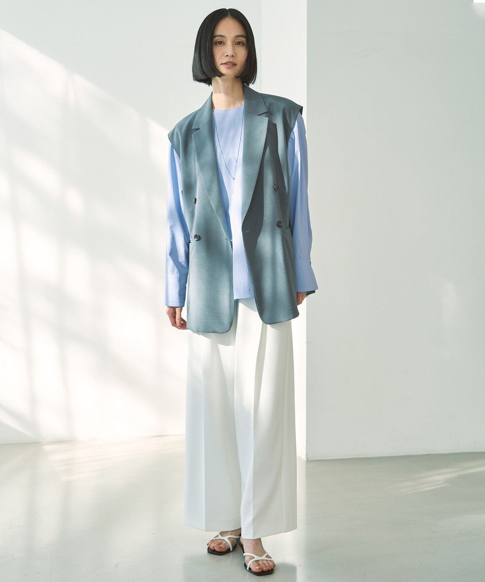 UNFILO 【11サイズ展開】 BEAUTY MOVE タックワイドパンツ 