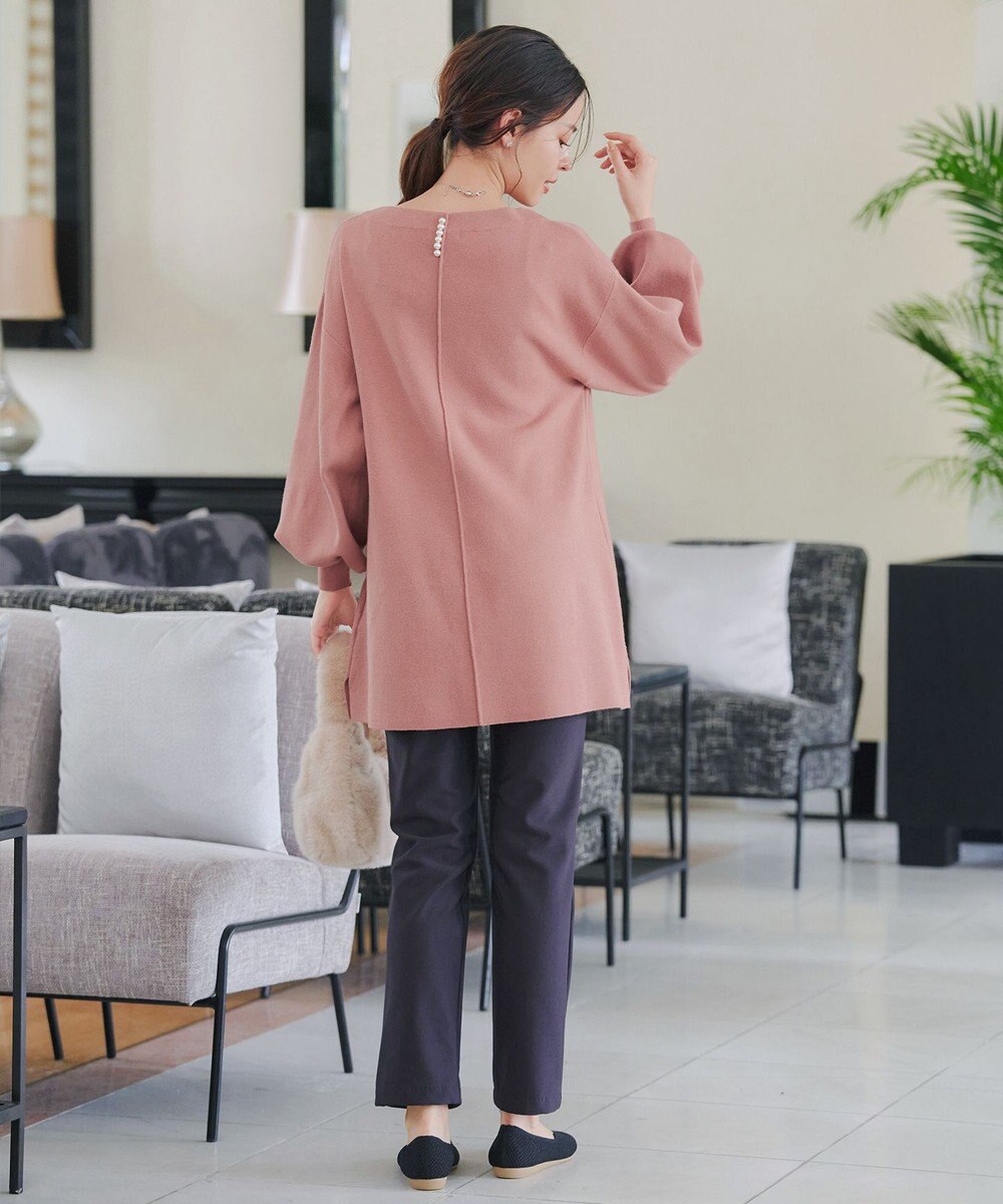 Tiaclasse L 【安田美沙子さん着用・洗える】ボリュームパフスリーブニットチュニック 