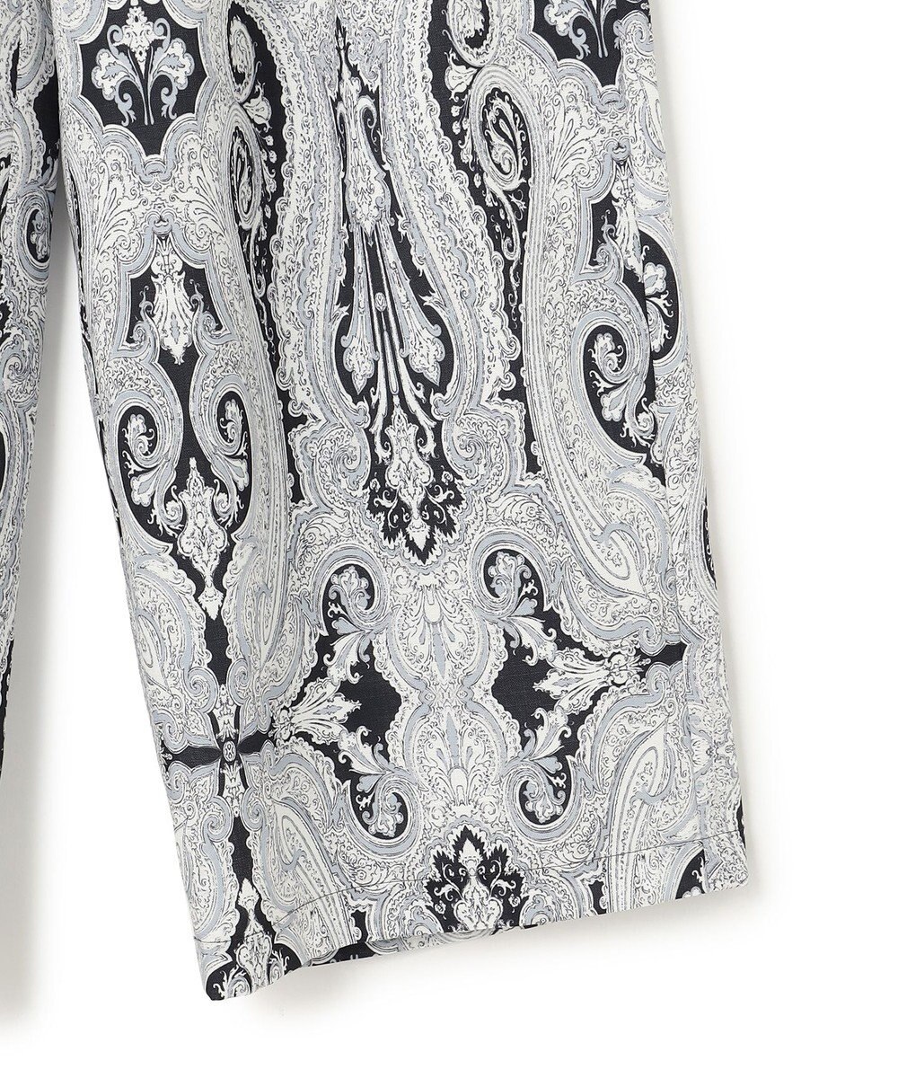 23区 【洗える】Rattiドローイングペイズリープリント ワイド パンツ 