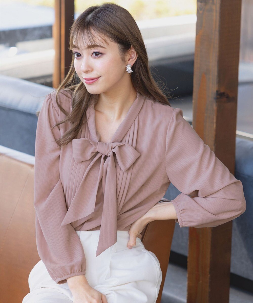 Tiaclasse 【新色追加・洗える】リボンタイブラウス 