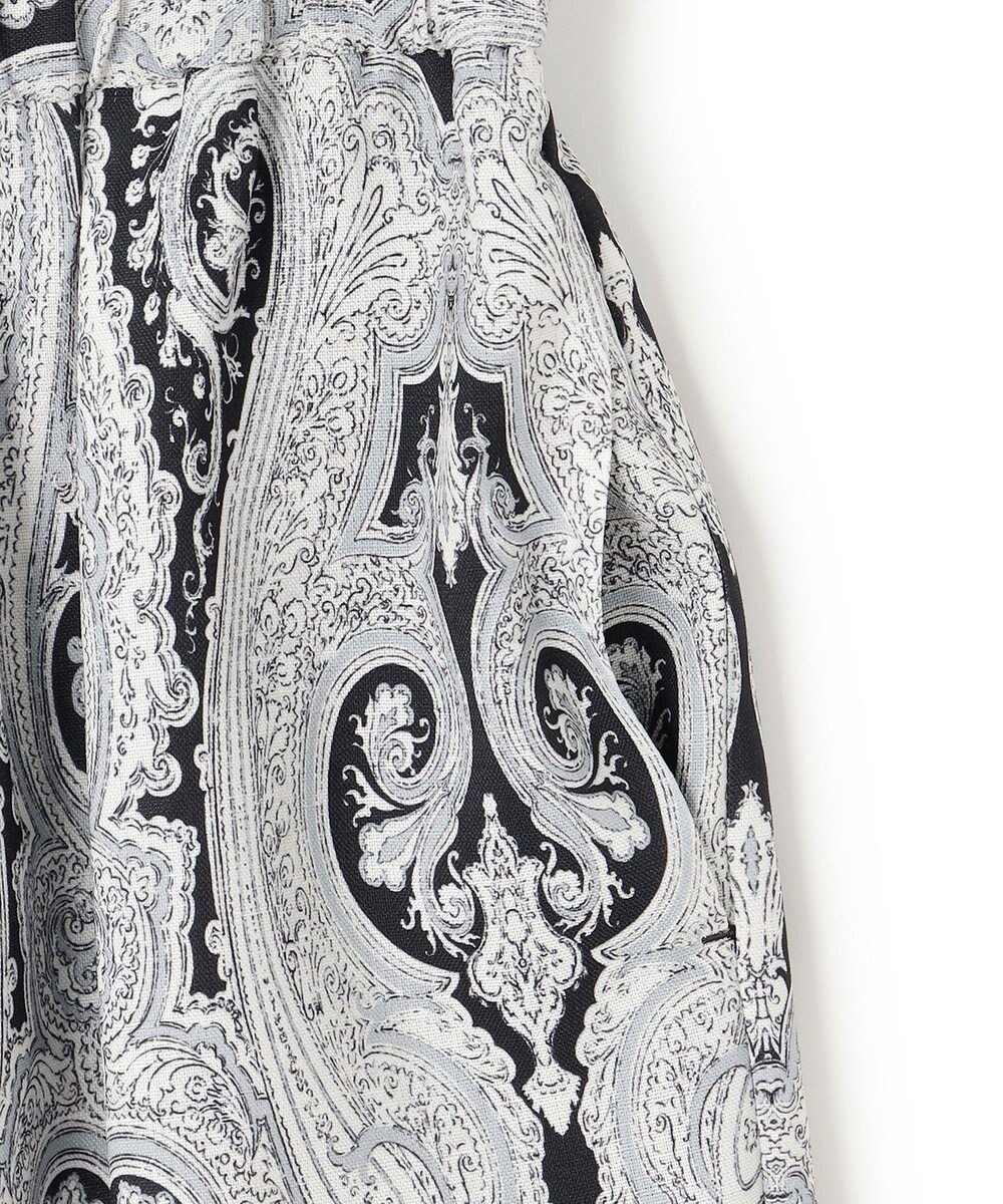 23区 【洗える】Rattiドローイングペイズリープリント ワイド パンツ 