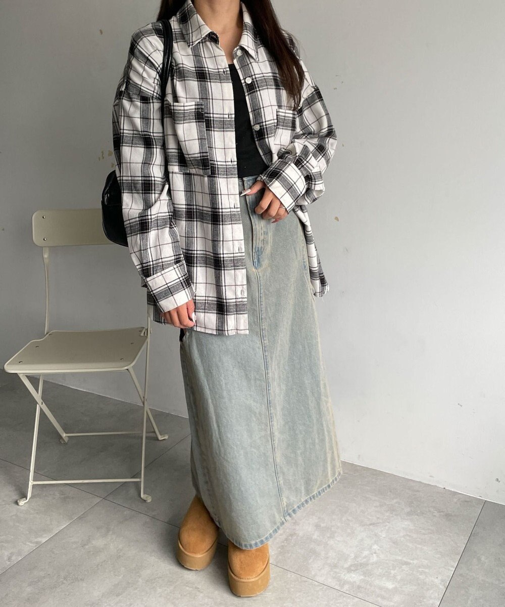 WEGO チェックBIGシャツ 