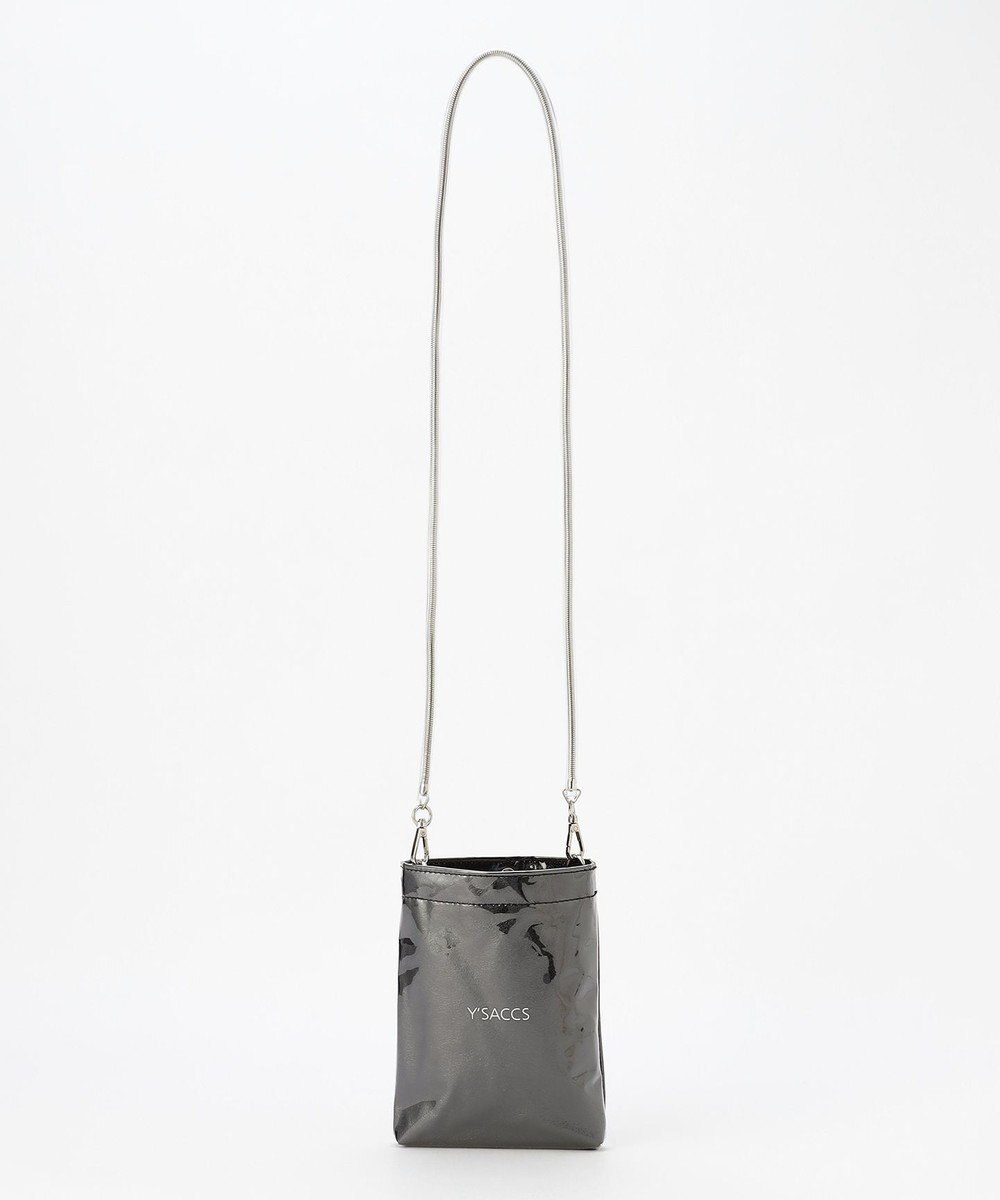 Y'SACCS PVCメタリックショルダーバッグ 