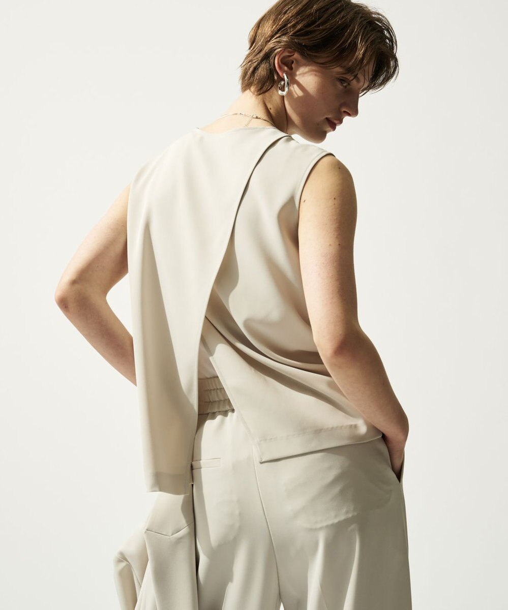 uncrave クールタッチツイル スリットブラウス 