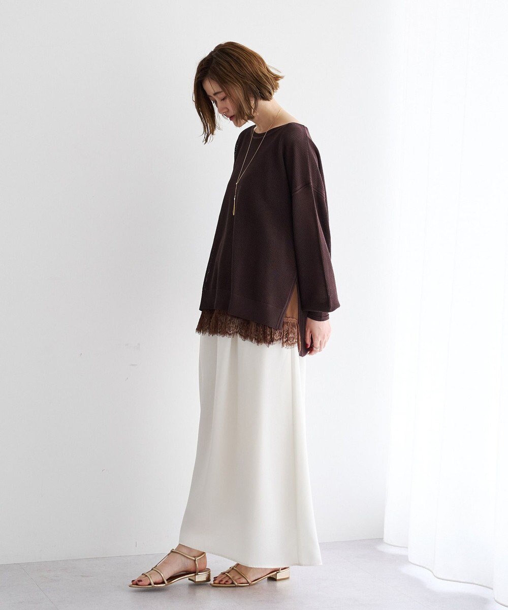 YECCA VECCA サテンフレアスカート 