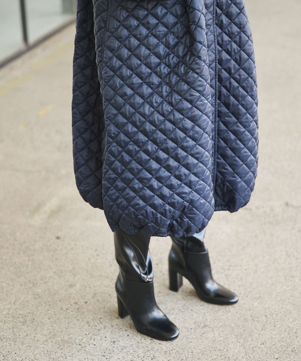 #Newans 【セレモニーにも】〈亀恭子さんコラボ〉キルティングロングコート 