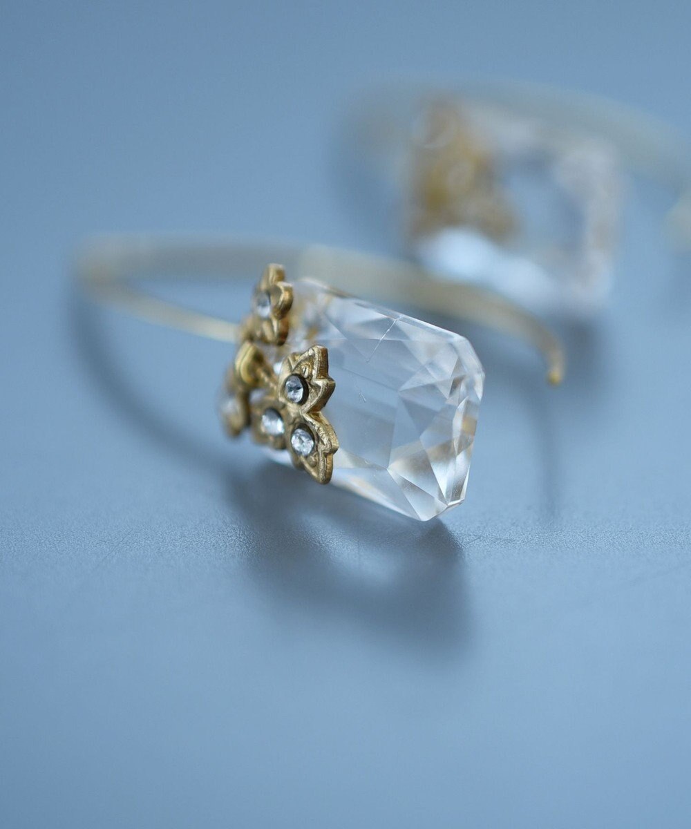 monshiro スイートピーグラスフックピアス 