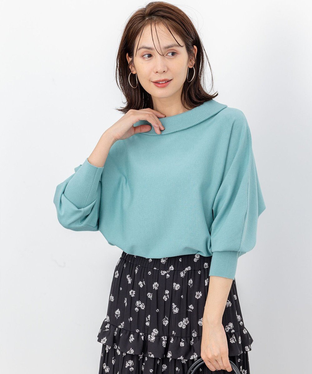 組曲 S 【加藤ローサさん着用 / 前後着用可】スムースストレッチロールネック ニット 