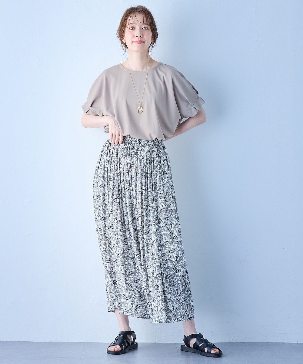 ANY 【洗濯機可】タックスリーブドルマンTシャツ 