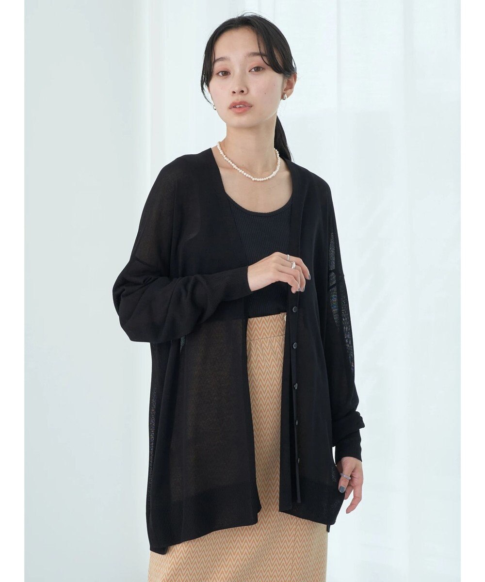earth music&ecology 接触冷感Ｖネックカーディガン 